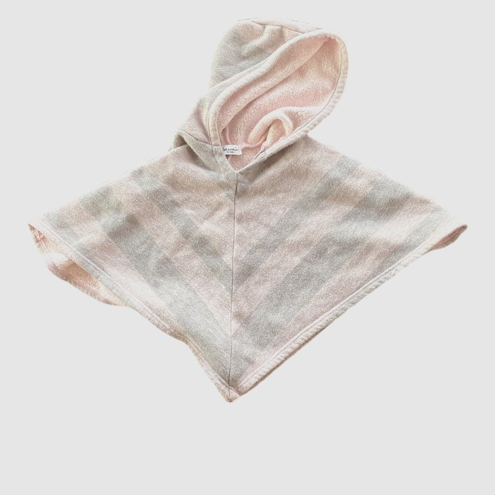 Splendid Poncho in Light Mauve and Gray -  12-18m